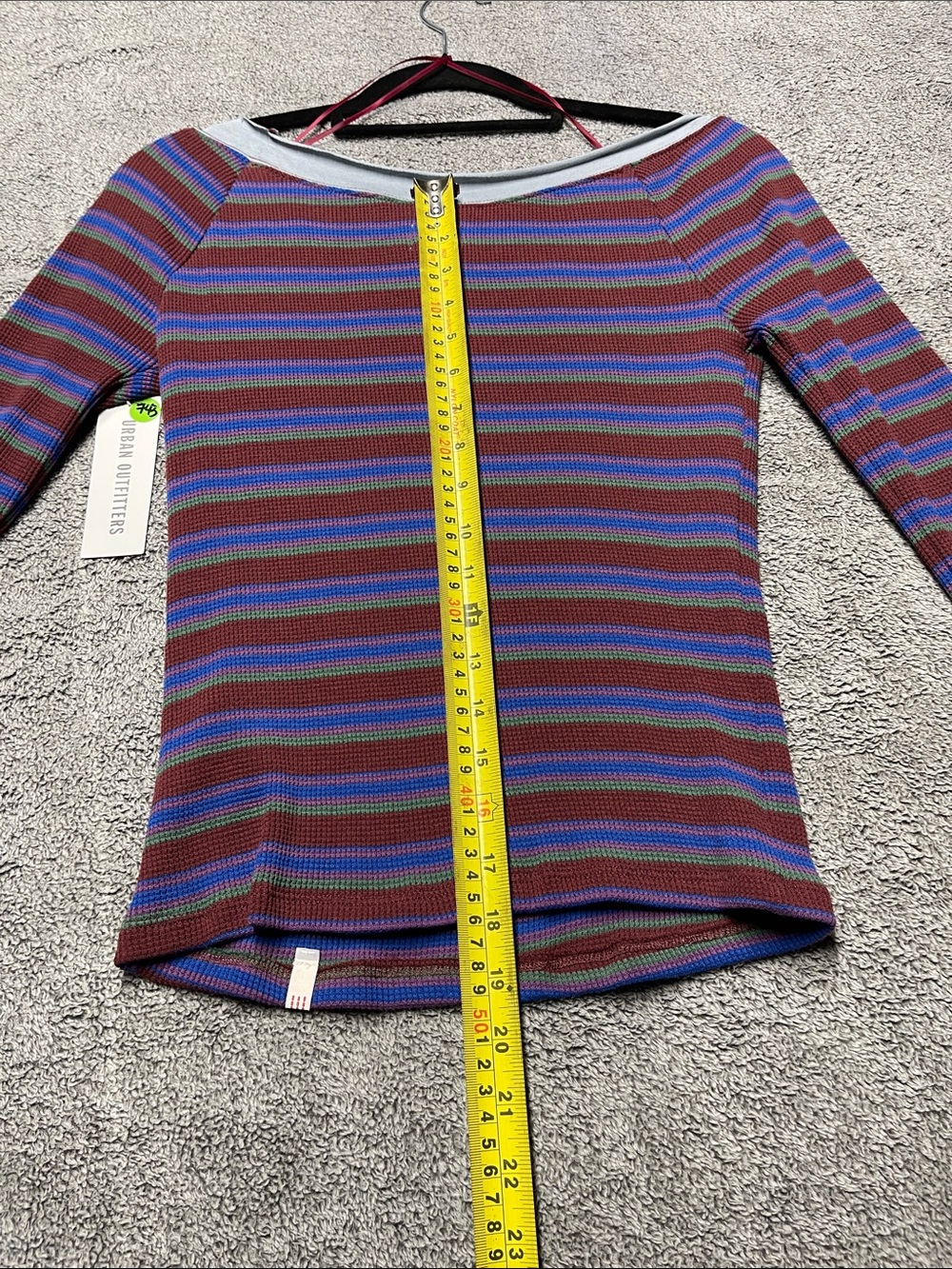 BDG Stella Boatneck Waffle Knit Tee - Picture 7 of 8